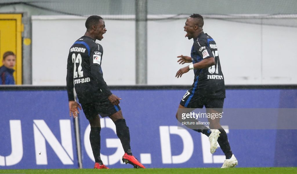 Ghanaian striker Bernard Tekpetey nets hat-trick for Paderbon