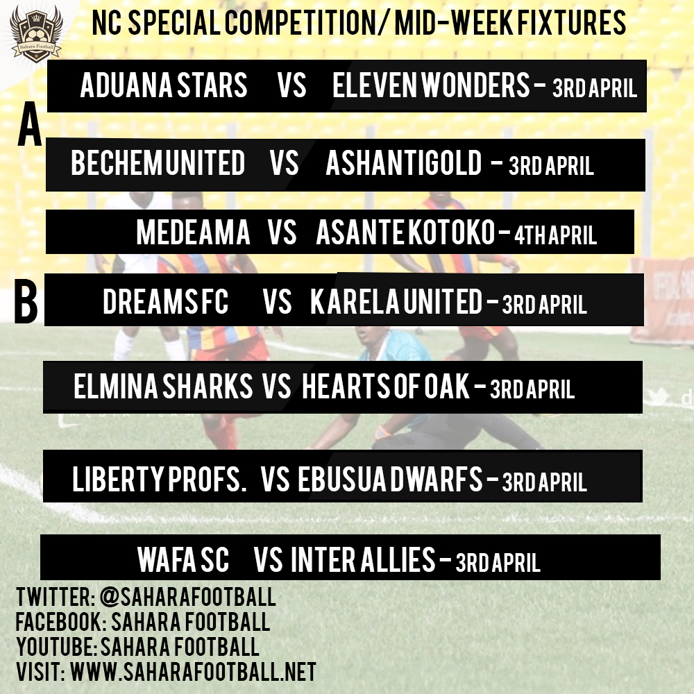 Special Competition: Mid-week fixtures (Matchday Two)