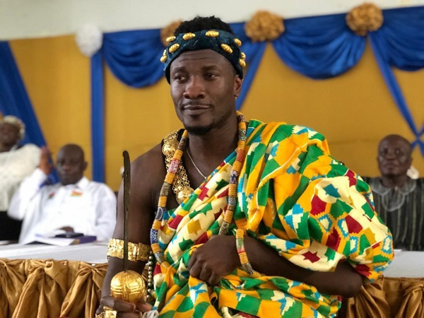 Asamoah Gyan enstooled as Chief in Hohoe