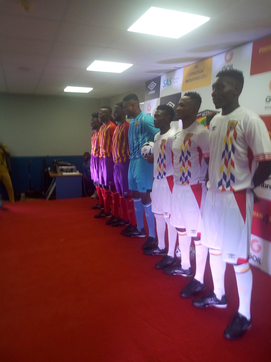 Pictures: Hearts of Oak unveil their new Umbro kits
