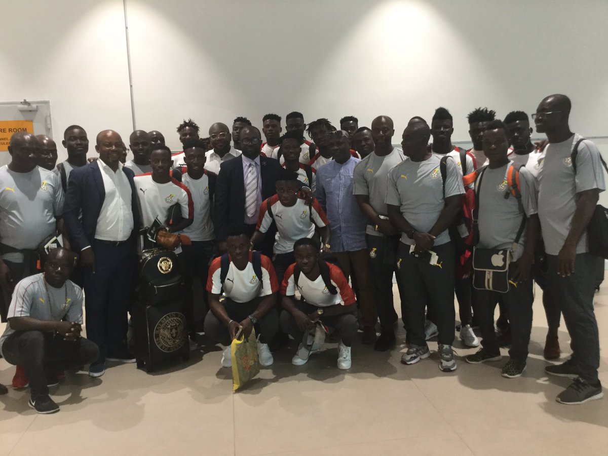 GFA Kurt Okraku meet Black Meteors team before departure to Egypt