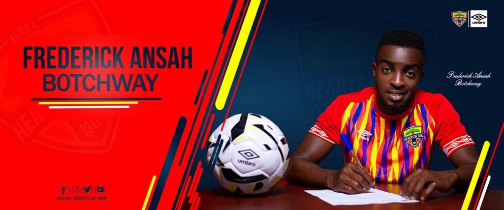 OFFICIAL: Hearts of Oak complete signing of Frederick Ansah Botchway