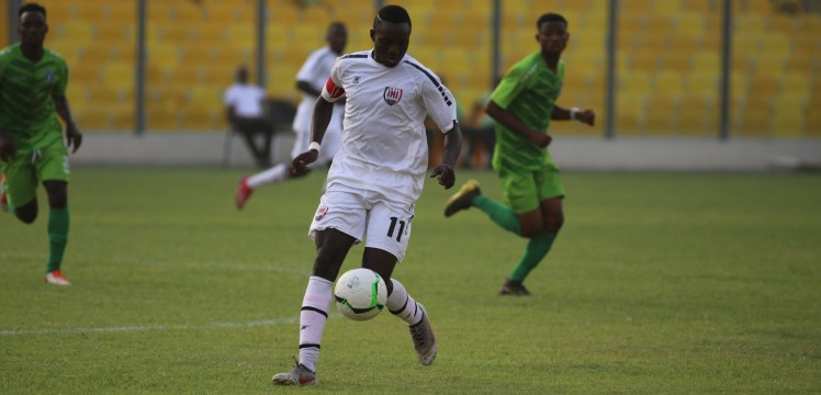 Hearts of Oak circle around Victorien Adebayor