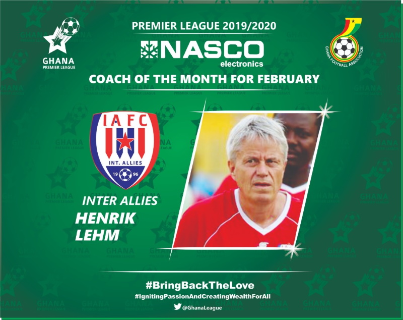 GPL: Henrik Lehm wins February NASCO Coach of the Month award