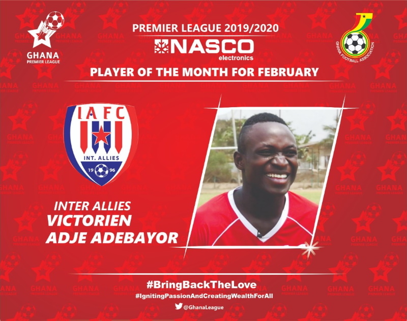 GPL: Adebayor is February NASCO Player of the Month
