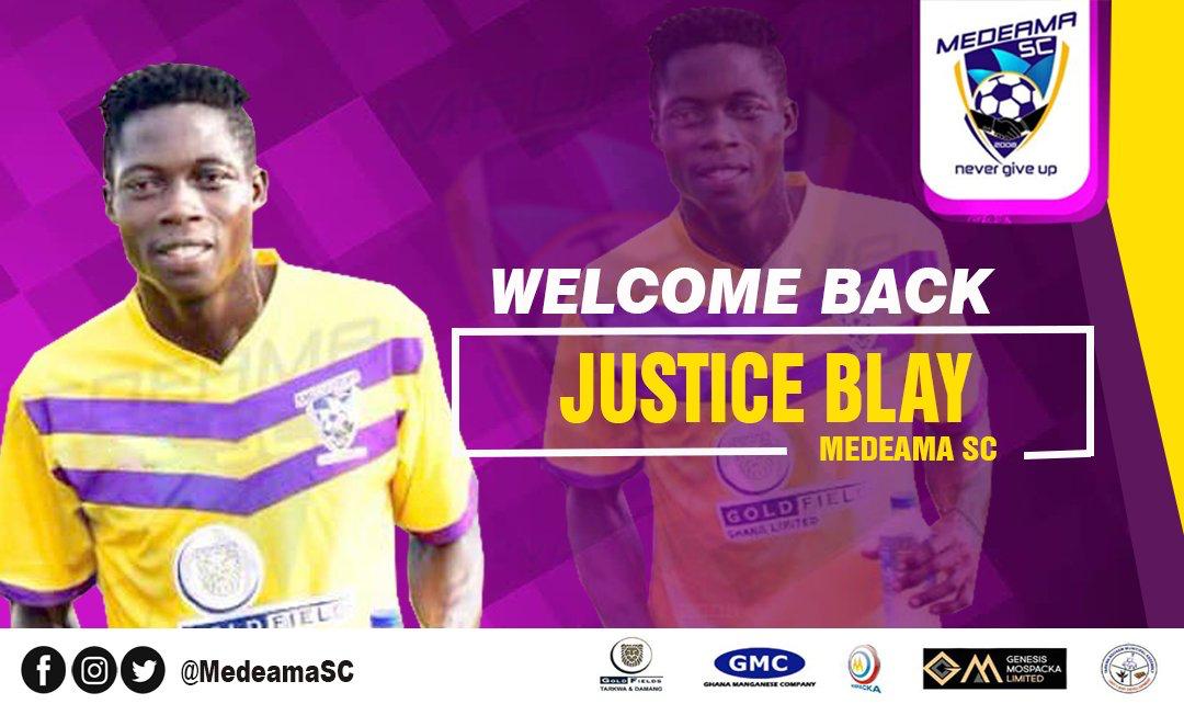 Justice Blay returns to Medeama after Kotoko loan