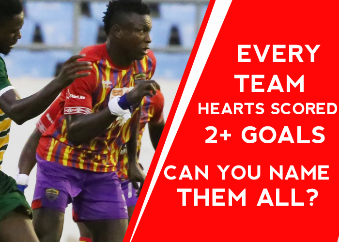 Quiz: Can you name the four teams Hearts of Oak scored 2+ goals against?