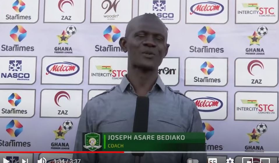 Aduana Stars coach Asare Bediako wins coach of the month