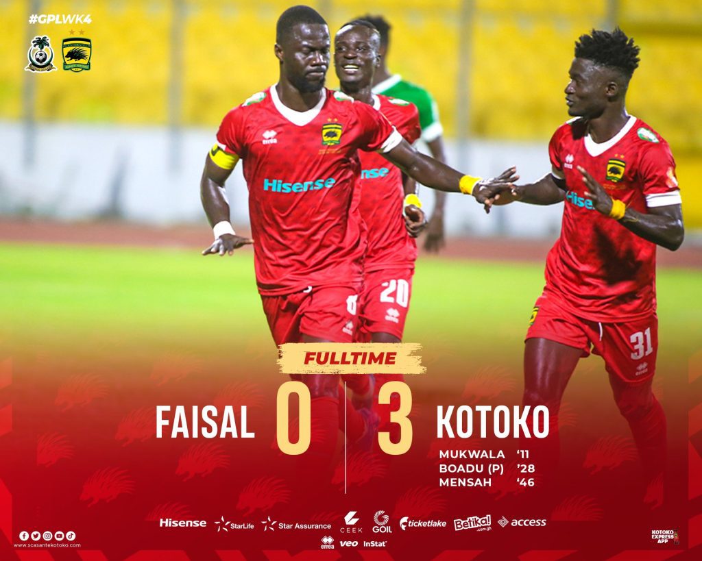 Watch Highlights: Kotoko ease past King Faisal in Kumasi derby