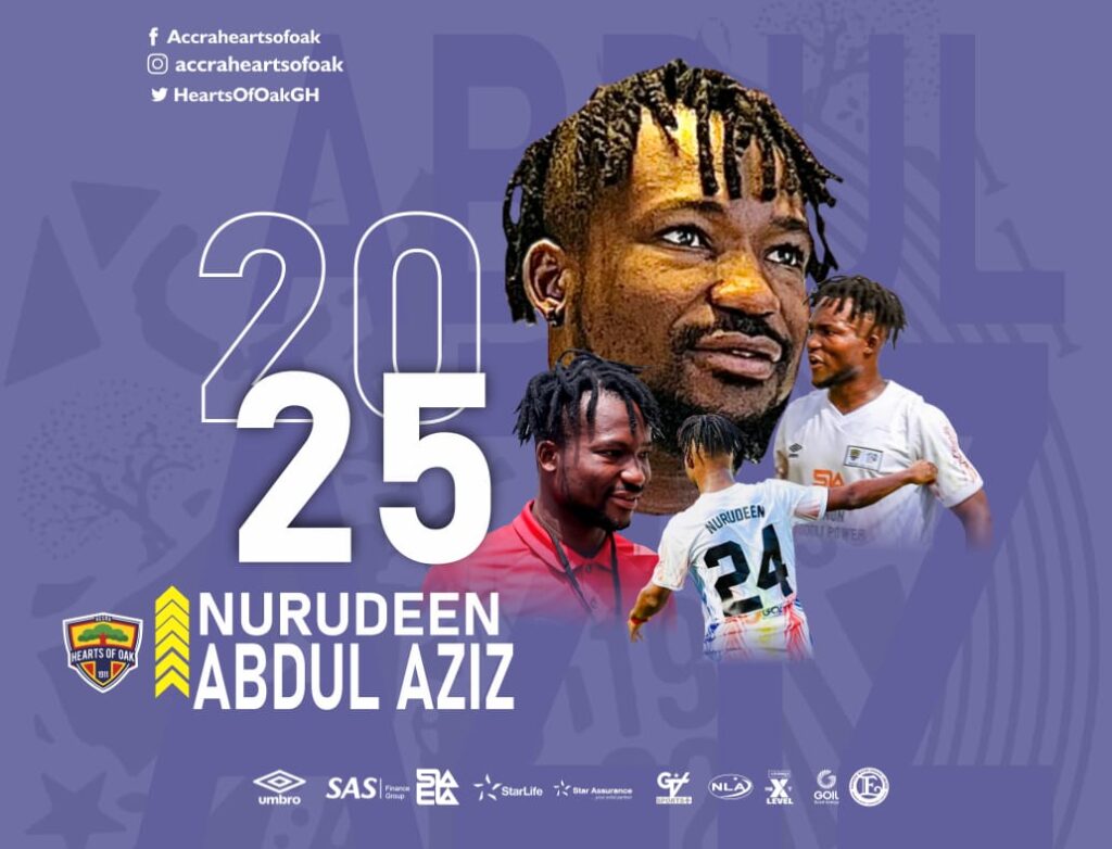 Nurudeen Abdul Aziz renew contract with Hearts of Oak
