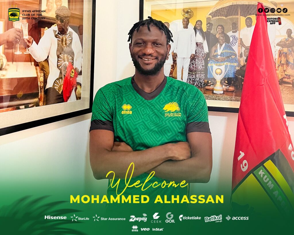 OFFICIAL: Asante Kotoko complete signing of ex-Hearts defender Mohammed Alhassan