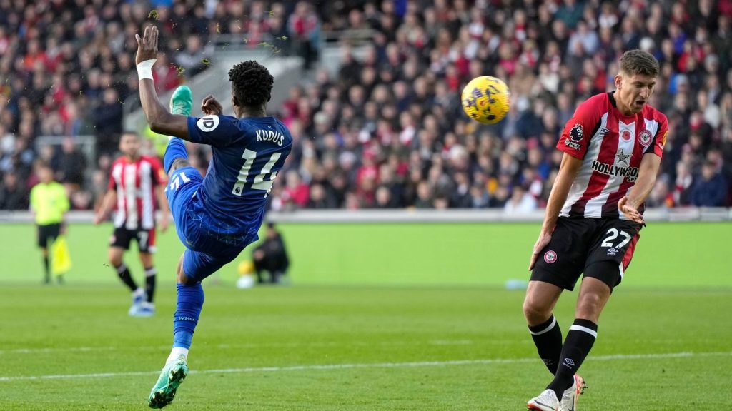 Mohammed Kudus’ bicycle-kick wins West Ham goal of the month award