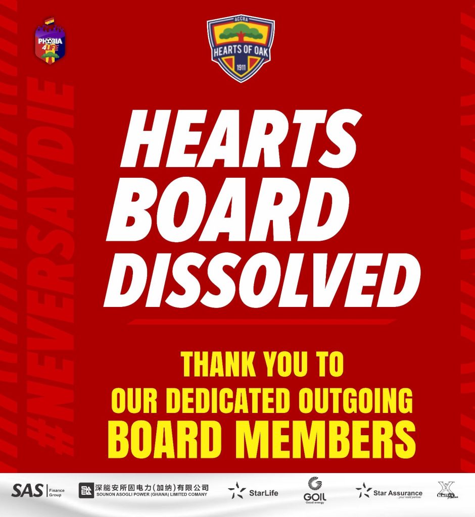 Accra Hearts of Oak board dissolved