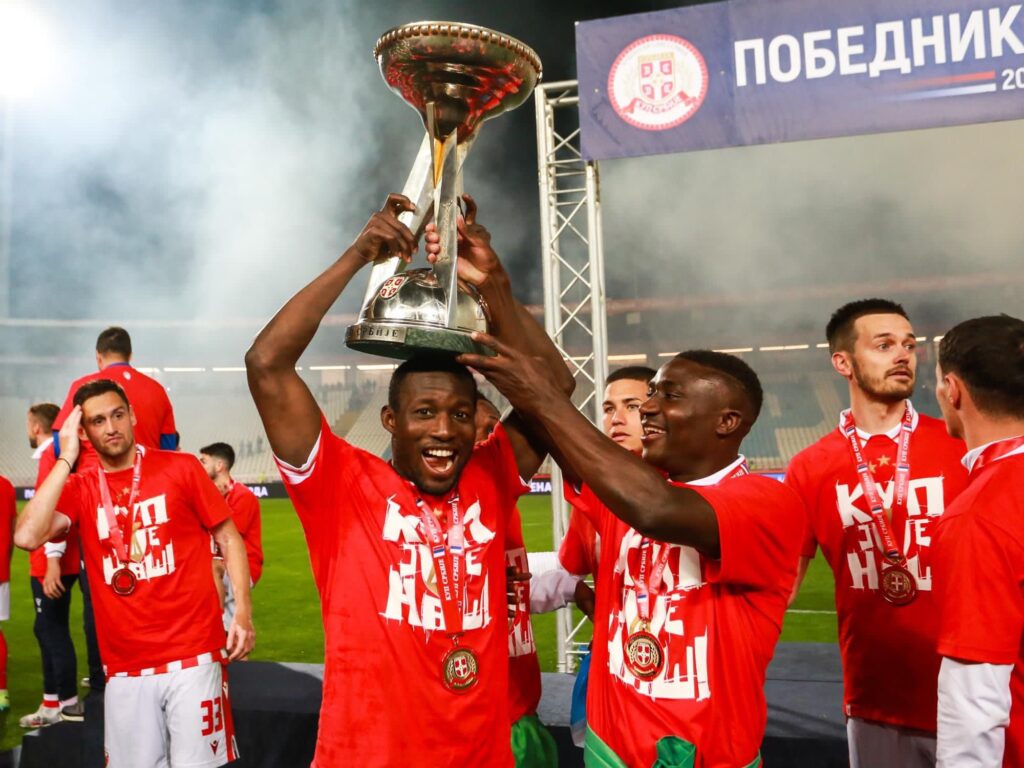 Osman Bukari lifts Serbian Cup with Red Star Belgrade
