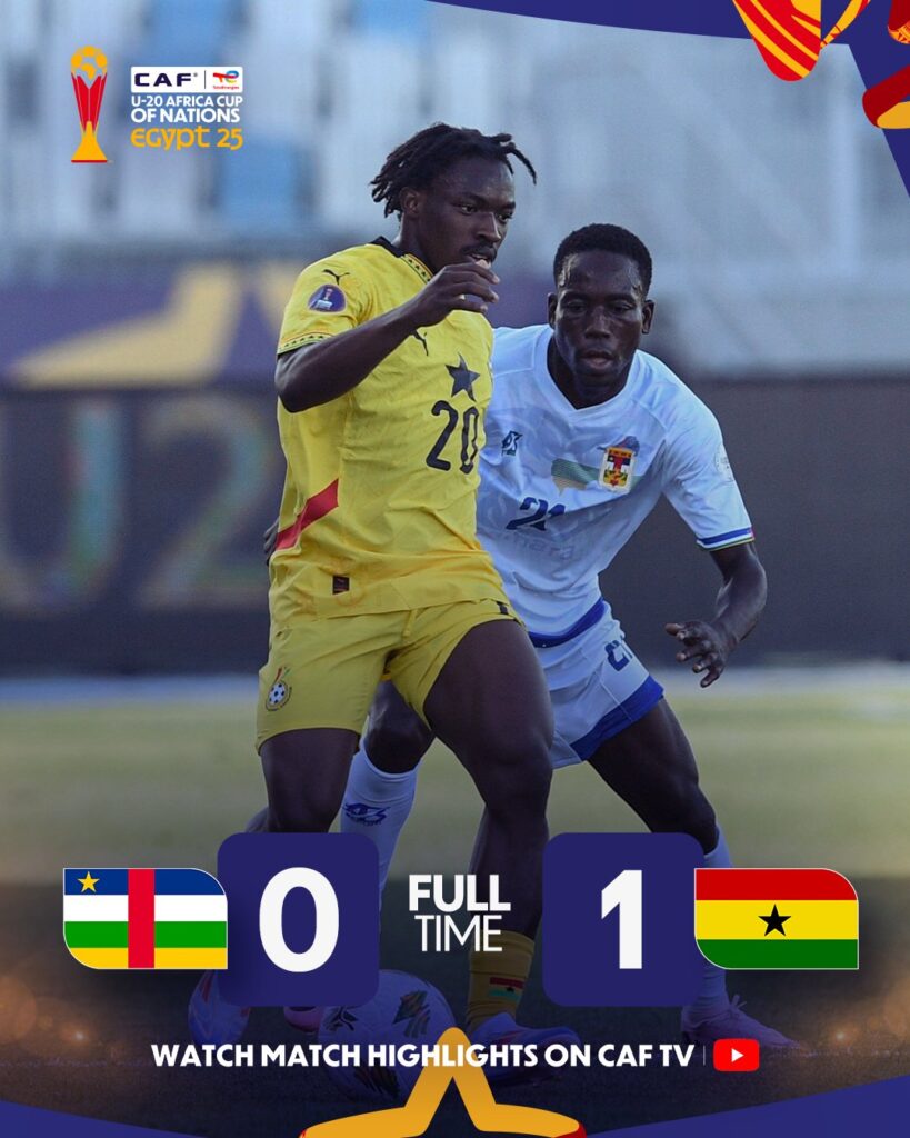 AFCON U20 : Ghana beat Central Africa Republic
