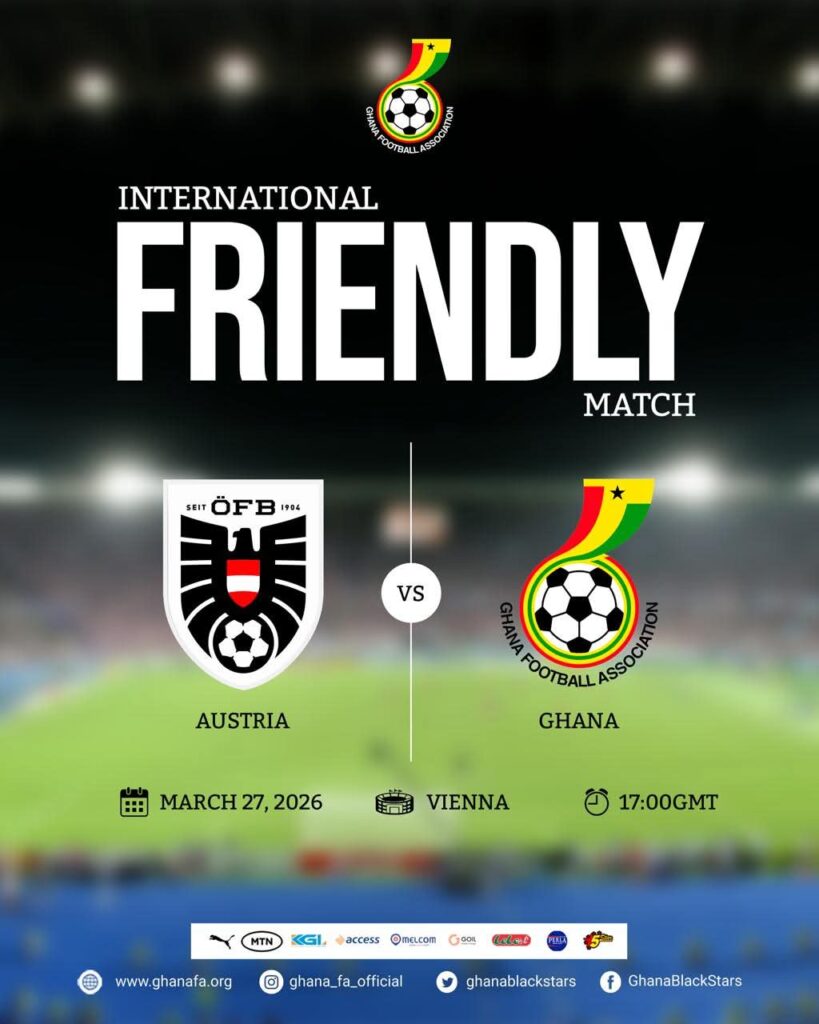 Int’l Friendly: Ghana to face Austria and Germany ahead of 2026 World Cup