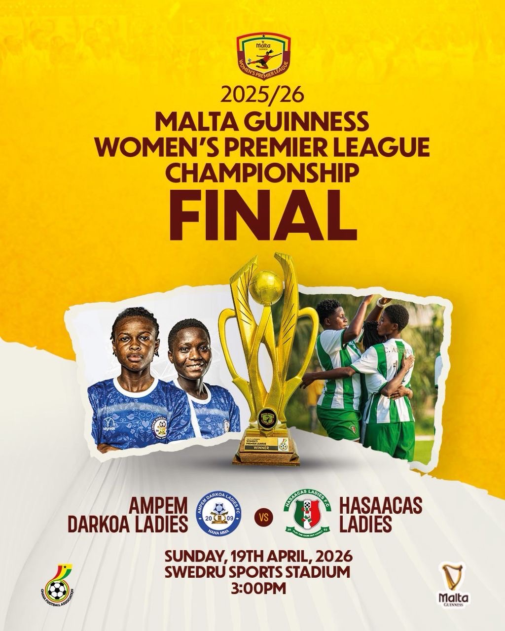 Ampem Darkoa Ladies to face Hasaacas Ladies in Ghana Women’s Premier League final after decisive Matchday 18 finishes • Sahara Football