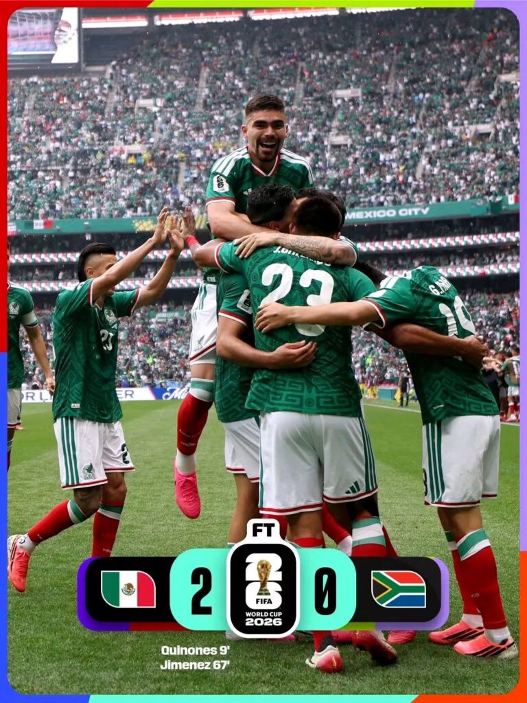 FIFA World Cup 2026: Mexico beat South Africa 2-0 as three red cards mar opening match