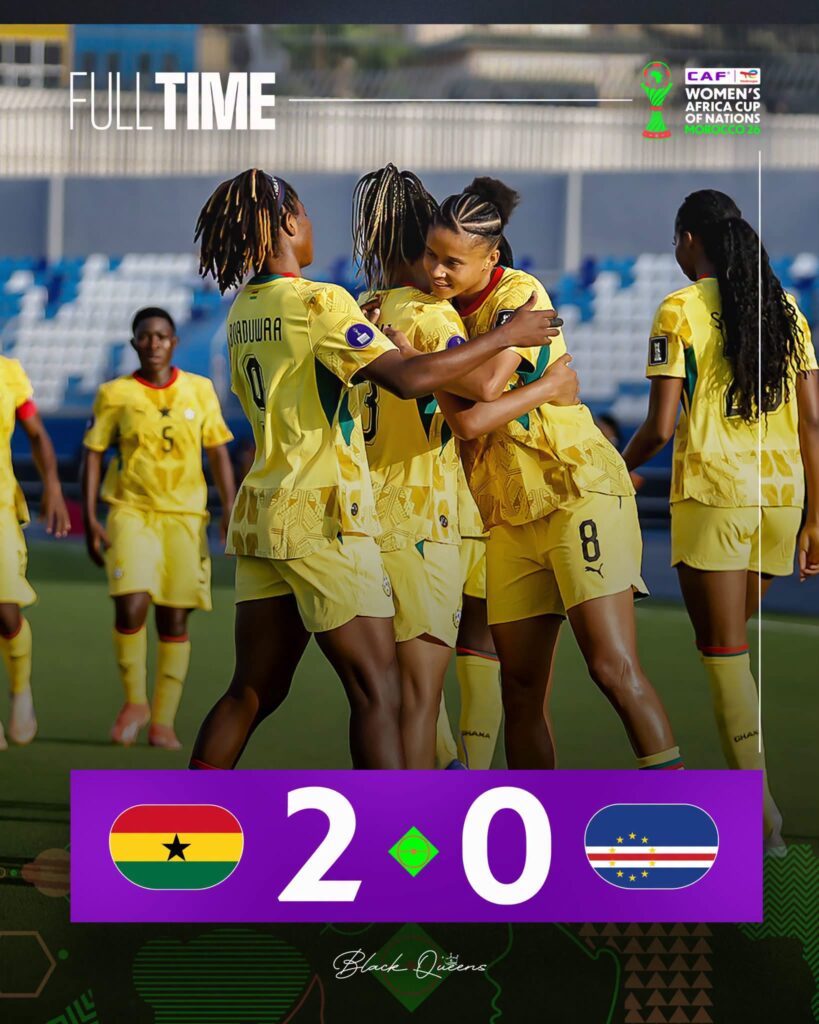 Ghana begin WAFCON Morocco 2026 campaign with 2-0 victory over Cape Verde